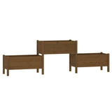 Vidaxl Planning Box 245.5x44x75 cm Solid fyrretræbrun
