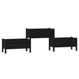 Vidaxl Planning Box 245.5x44x75 cm Solid fyrretræ sort