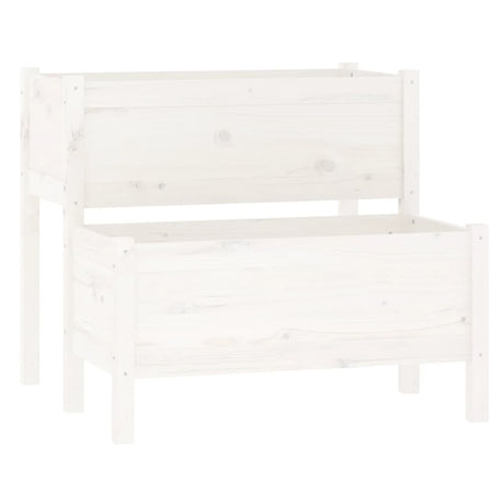 VIDAXL Planlægningsboks 84.5x84x75 cm Solid Pine White