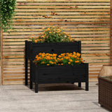 Vidaxl Planning Box 84.5x84x75 cm Solid Pine Black
