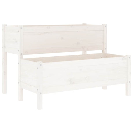 VIDAXL Planlægningsboks 110x84x75 cm solid fyrhvide
