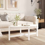 Vidaxl salontafel 118x63x45 cm massief grenenhout wit