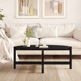 Vidaxl salontafel 118x63x45 cm massief grenenhout zwart