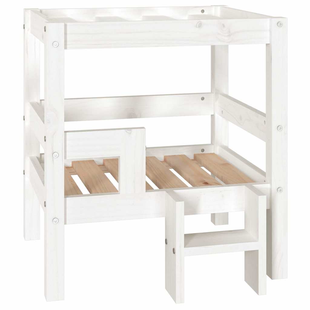 Vidaxl Dog Basket 55.5x53.5x60 cm Solid Pine White