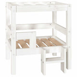 Vidaxl Dog Basket 55.5x53.5x60 cm Solid Pine White