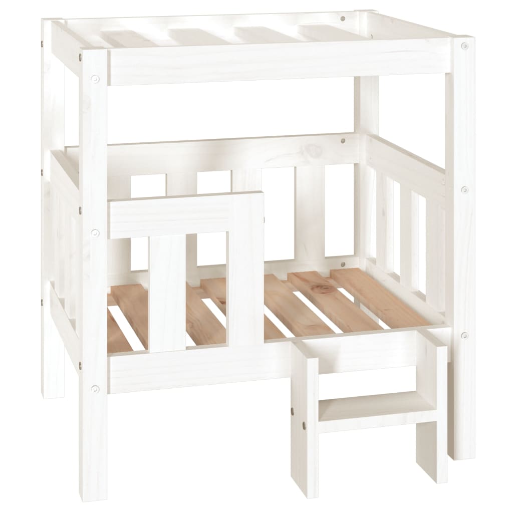 Vidaxl Dog Basket 65.5x43x70 cm Solid Pine White
