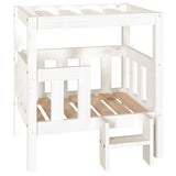 Vidaxl Dog Basket 65.5x43x70 cm Solid Pine White