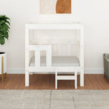 Vidaxl Dog Basket 65.5x43x70 cm Solid Pine White