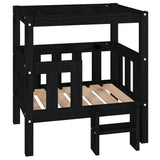 Vidaxl Dog Basket 65.5x43x70 cm Solid Pine Black