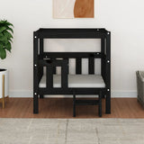 Vidaxl Dog Basket 65.5x43x70 cm Solid Pine Black