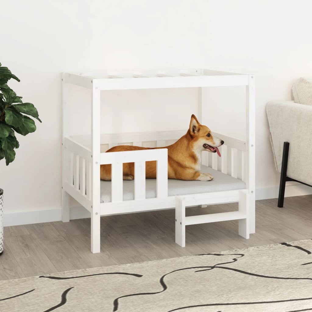 Vidaxl Dog Basket 95.5x73.5x90 cm Solid Pine White
