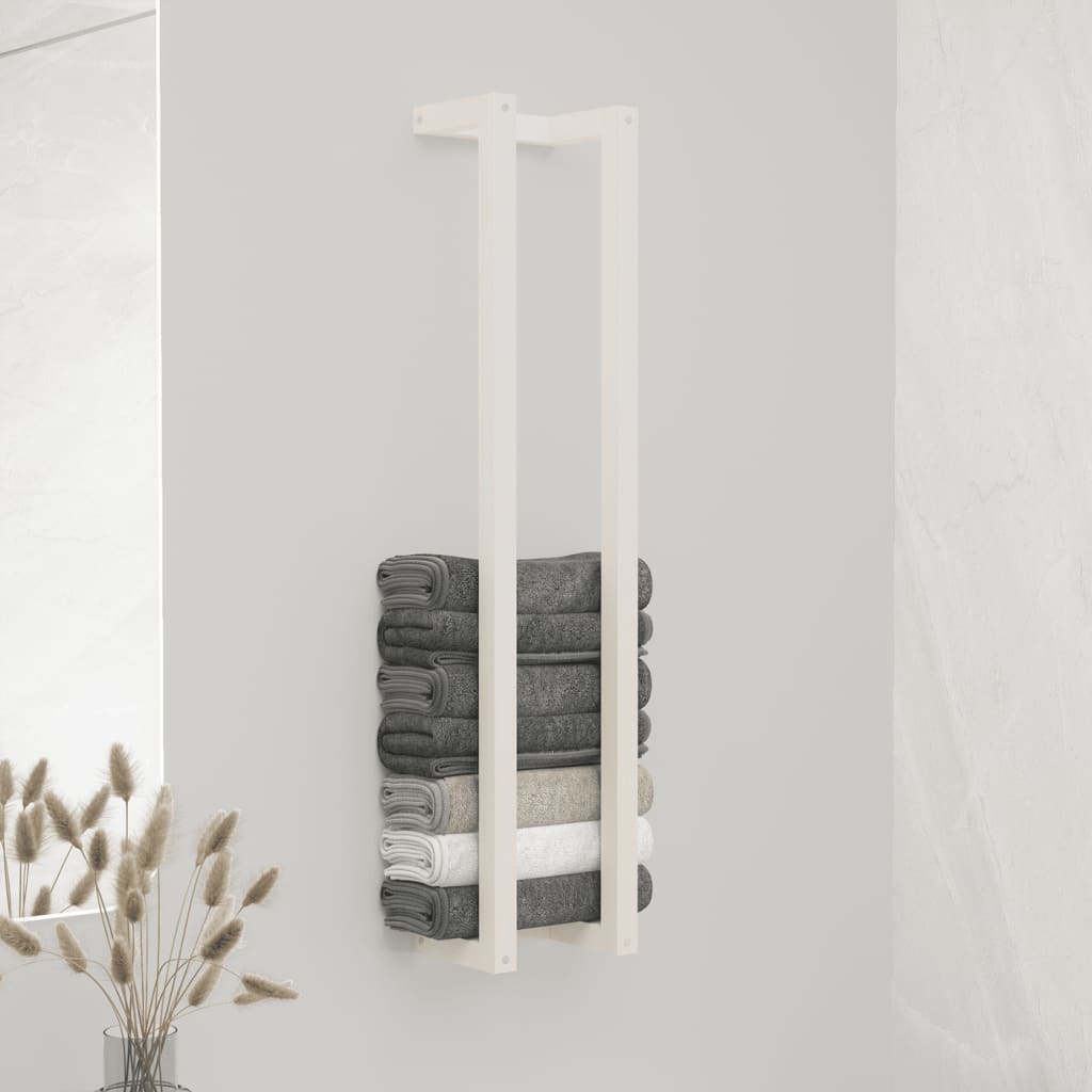 Vidaxl håndklæde rack 23x18x110 cm solid fyrretræ hvid