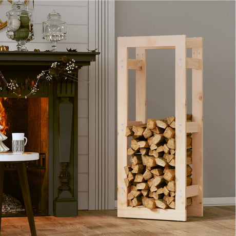 Vidaxx brændestativ 41x25x100 cm massivt fyrretræ