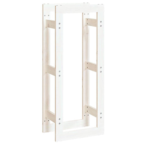 Vidaxx brændestativ 41x25x100 cm massiv fyrretræ hvid