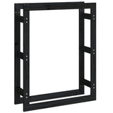 Vidaxl pejs 80x25x100 cm Solid fyrretræ sort