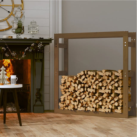 Vidaxl pejs 100x25x100 cm solid fyrretræ honningbrun