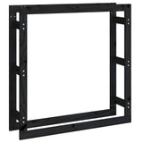 Vidaxl pejs 100x25x100 cm Solid fyrretræ sort
