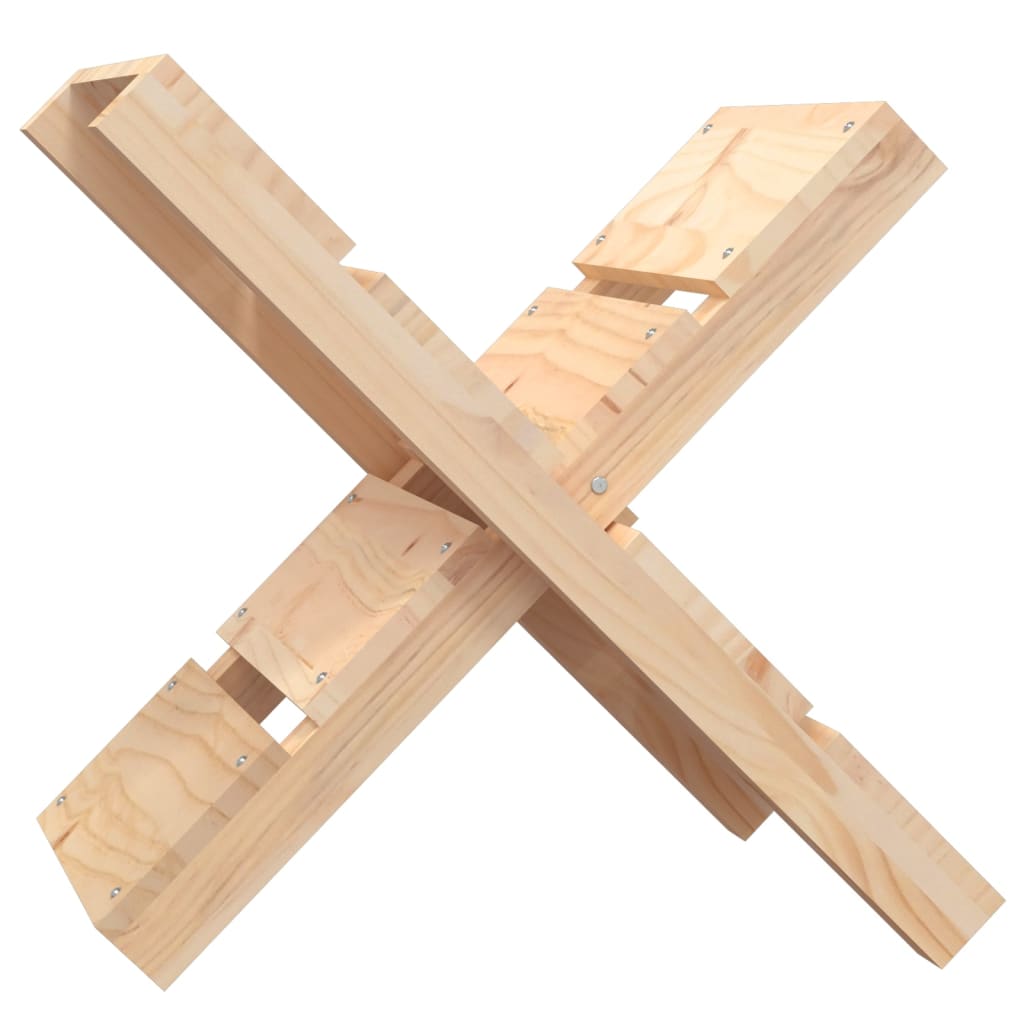 Vidaxl Wood Block Holder 47x39.5x48 cm Solid fyrretræ