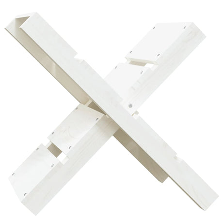 Vidaxl Wood Block Holder 47x39.5x48 cm Solid fyrretræ hvid