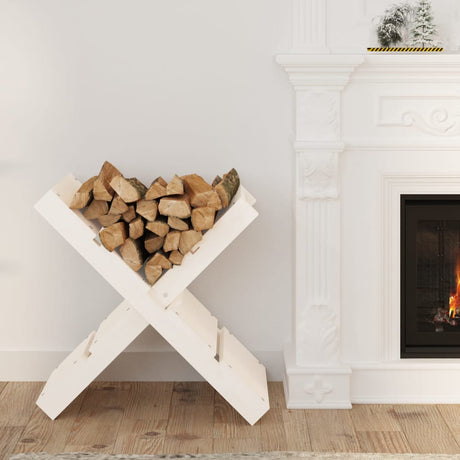 Vidaxl Wood Block Holder 47x39.5x48 cm Solid fyrretræ hvid