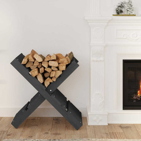Vidaxl Wood Block Holder 47x39.5x48 cm Solid fyrretræ grå