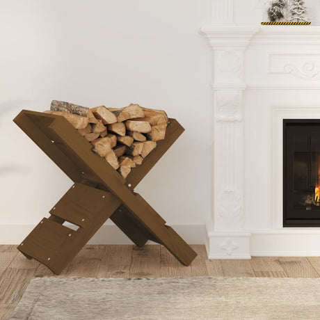 Vidaxl Houtblock Holder 47x39.5x48 cm Solid fyrretræ honningbrun