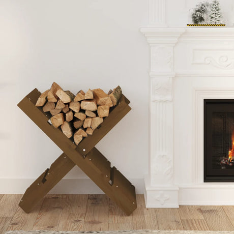 Vidaxl Houtblock Holder 47x39.5x48 cm Solid fyrretræ honningbrun