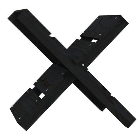 Vidaxl Wood Block Holder 47x39.5x48 cm Solid fyrretræ sort