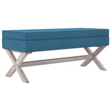 Vidaxl opbergkruk 110x45x49 cm fluweel blauw