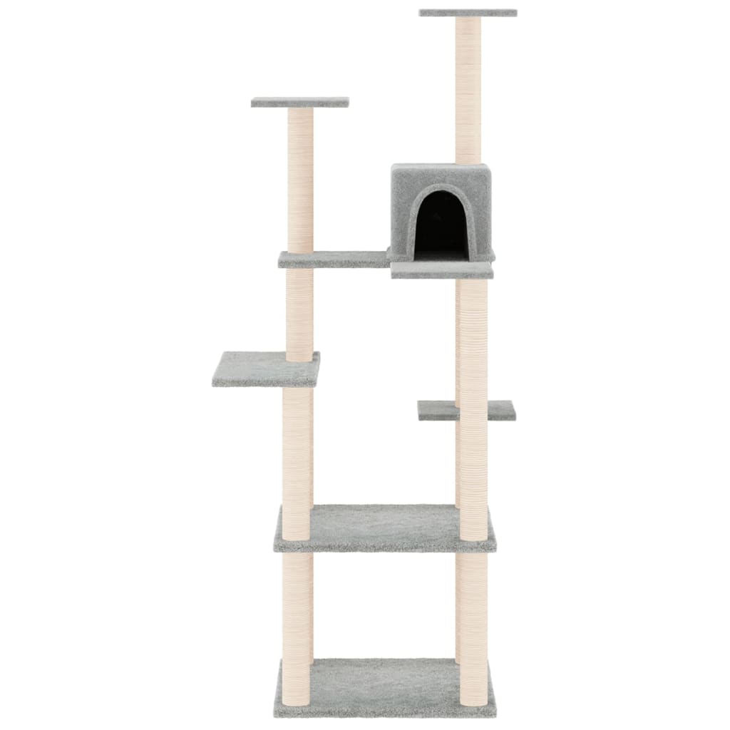 Vidaxl kattemøbler med sisal skrabe stillinger 153 cm lysegrå
