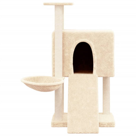 Vidaxl Cat møbler med sisal skrabe stolper 96 cm creme -farvet