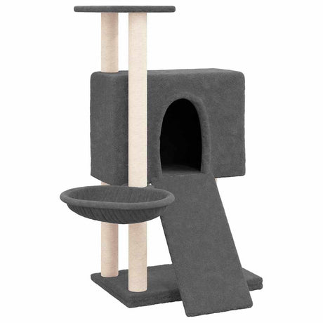 Vidaxl kattemøbler med sisal skrabe stolper 96 cm mørkegrå