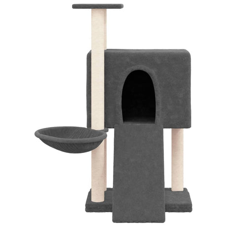Vidaxl kattemøbler med sisal skrabe stolper 96 cm mørkegrå
