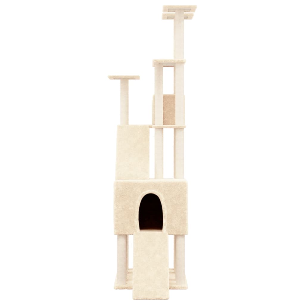 Vidaxl kattemøbler med sisal skraber stillinger 190 cm creme -farvet