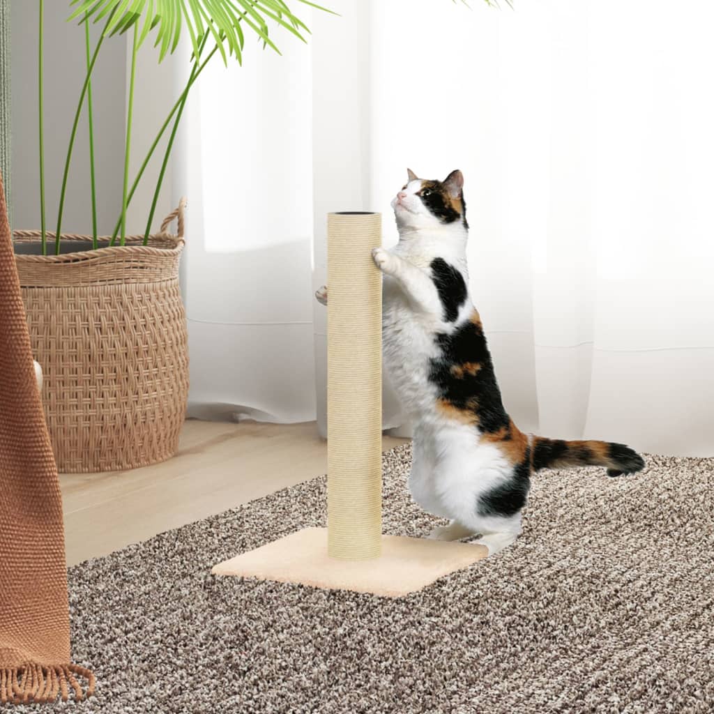 Vidaxl skrabe post 22x22x45 cm creme -farvet