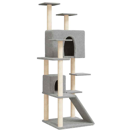 Vidaxl kattemøbler med sisal skrabe stillinger 153 cm lysegrå