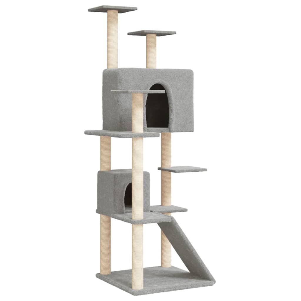 Vidaxl kattemøbler med sisal skrabe stillinger 153 cm lysegrå
