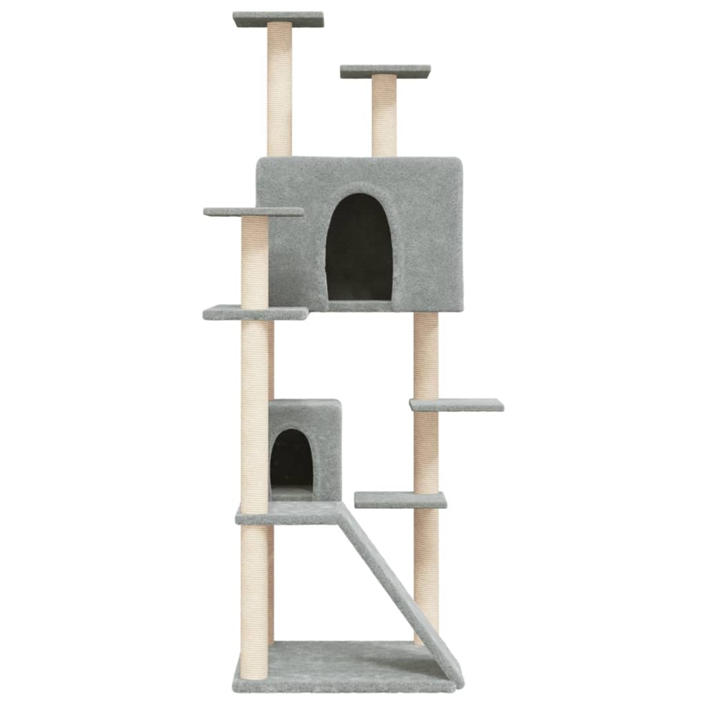 Vidaxl kattemøbler med sisal skrabe stillinger 153 cm lysegrå