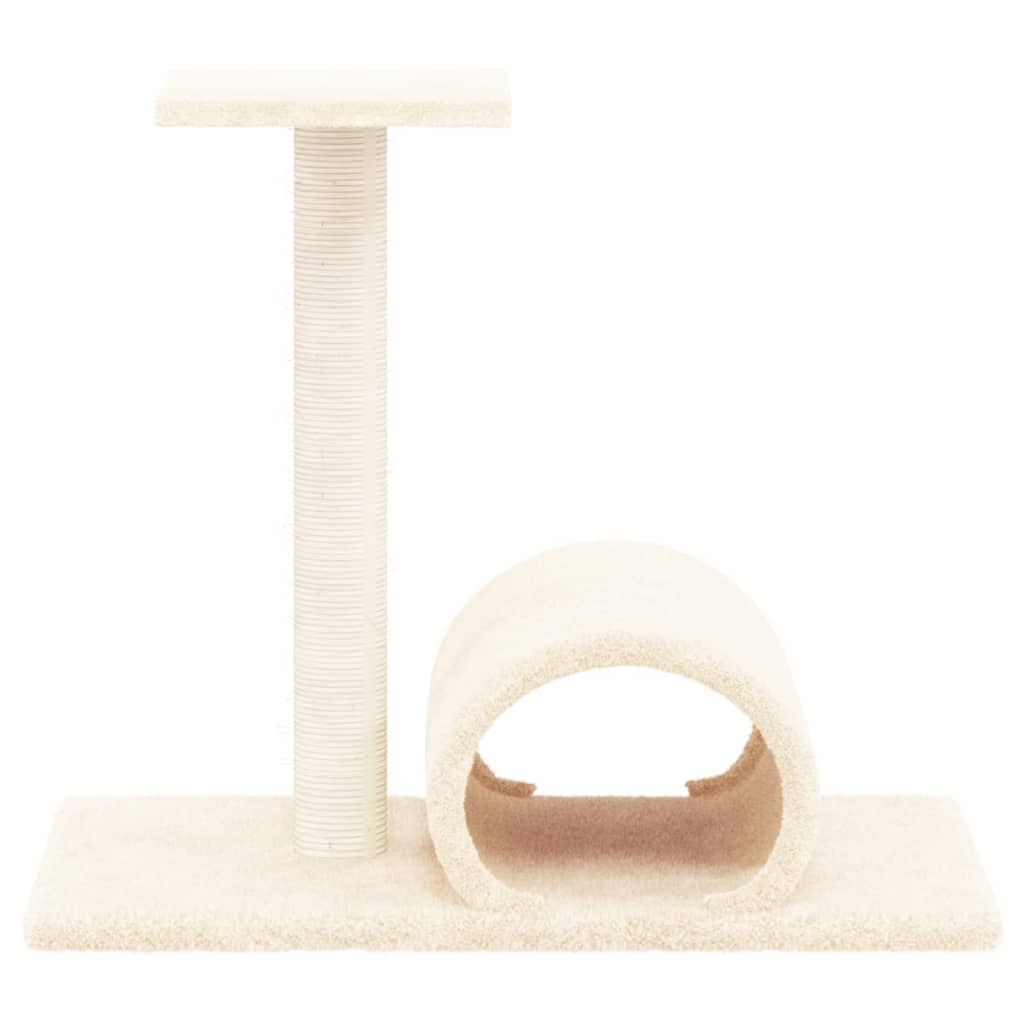 Vidaxl Cat møbler med tunnel 60x34,5x50 cm creme -farvet