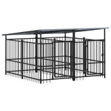 Vidaxl Dog Kennel med tag 3,75 m² stål