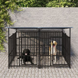 Vidaxl Dog Kennel med tag 3,75 m² stål