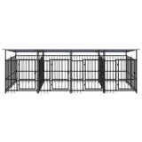 Vidaxl Dog Kennel med tag 7,51 m² stål