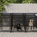 Vidaxl Dog Kennel med tag 7,51 m² stål
