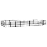 Vidaxl Dog Kennel til udenfor 33,87 m² stål