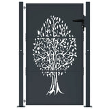 Vidaxxl låge 100x125 cm med trædesign stål antracit