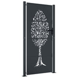 VidaXL låge 100x175 cm med trædesign stål antracit