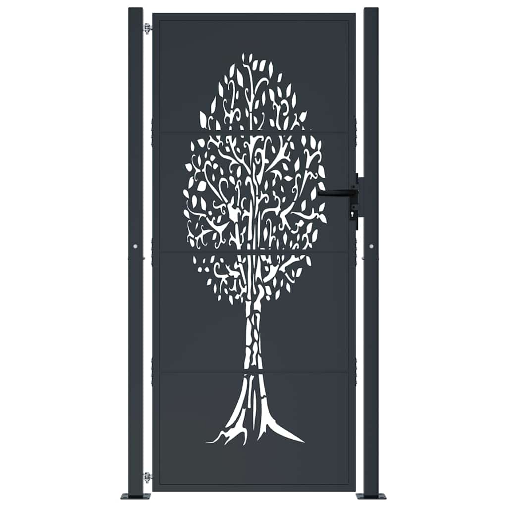 VidaXL låge 100x175 cm med trædesign stål antracit