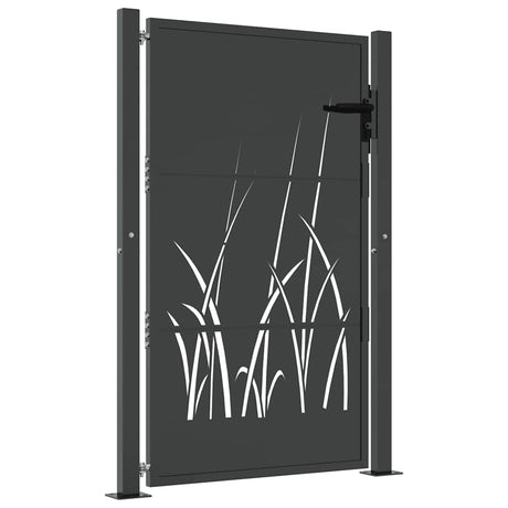 Vidaxxl låge 100x125 cm med græsdesign stål antracit