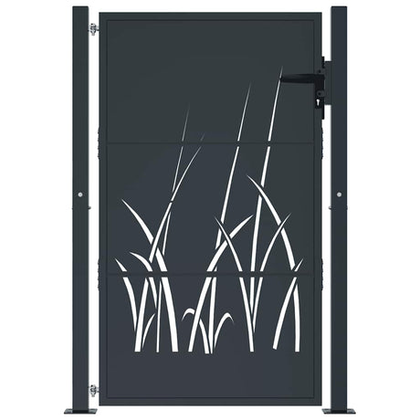 Vidaxxl låge 100x125 cm med græsdesign stål antracit