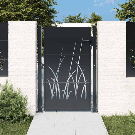 Vidaxxl låge 100x125 cm med græsdesign stål antracit